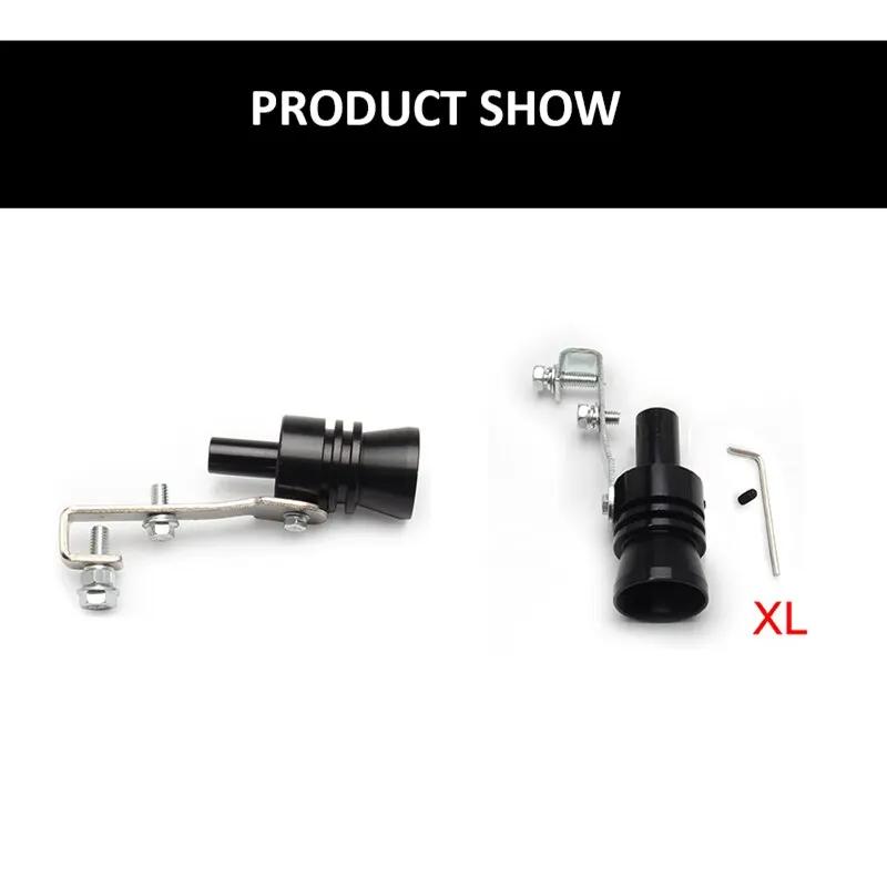 XL Black Turbo Sound Whistle - Universal Exhaust Pipe Simulator for Car Refit (Turbomuffler Device)