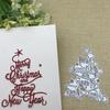 Buon Natale e Felice Anno Nuovo Lettera Scrapbook Carta Fai da Te Fustelle in Metallo