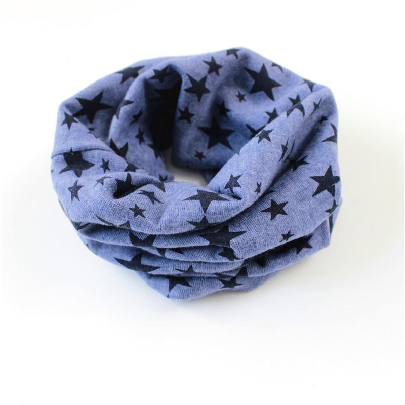 Baby Boys Girls Kids Long Warm Stars Printed Snood Outdoor Neck Warmer Scarf