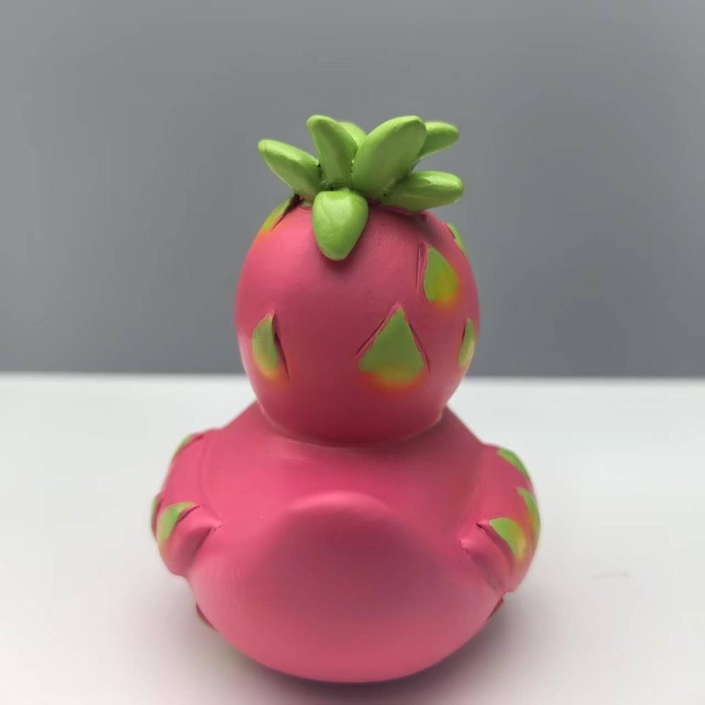 Decorative Dragon Fruit Duck Figurine Cartoon Duck Ornament  Living Room Decor
