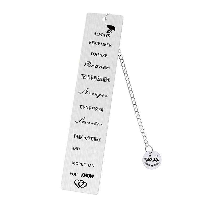 2024 Teacher's Day Engraved Round Pendant Bookmark - Student & Teacher Souvenir Gift