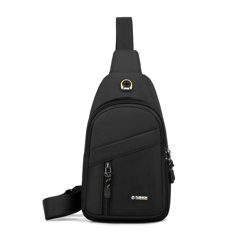 Men's breast bag, casual shoulder bag, light travel sports chest bag, versatile trend fashion men's crossbody small backpack
