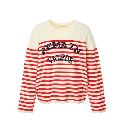 VISITINNEWYORK Striped Lettering Point Knit (Va2Lk22)