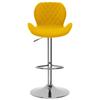 Bar Stool Set 2 Pcs Mustard Yellow Velvet
