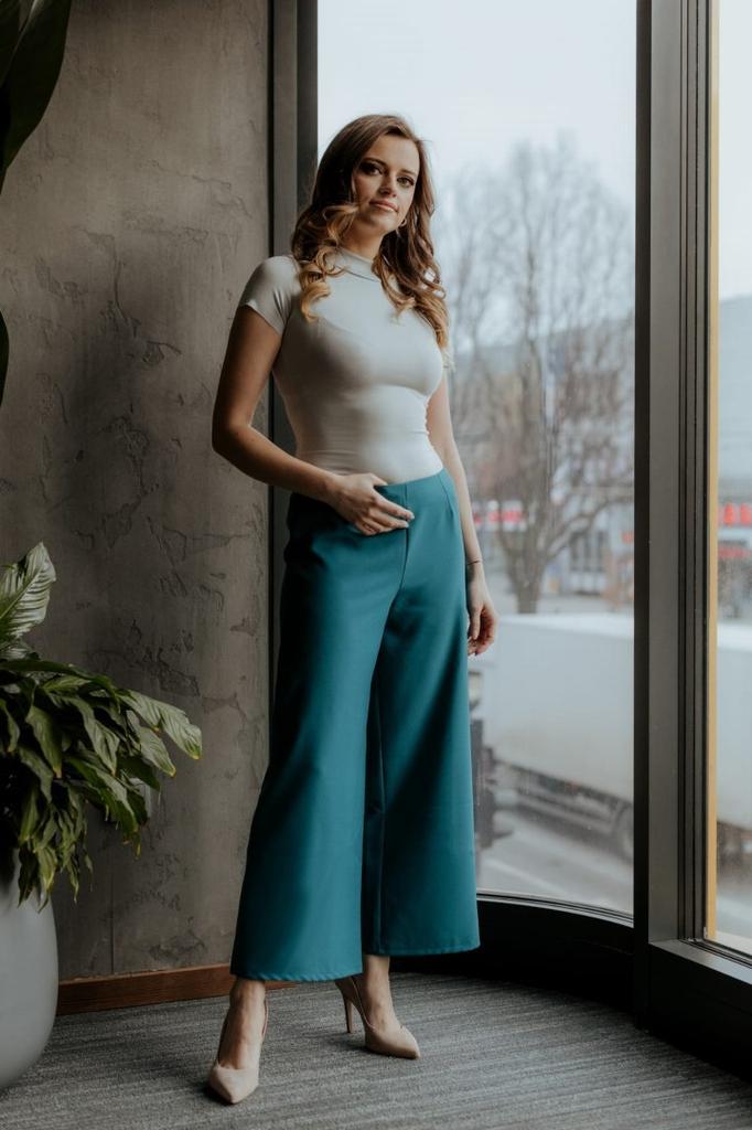 Wide leg trousers T375 black XS