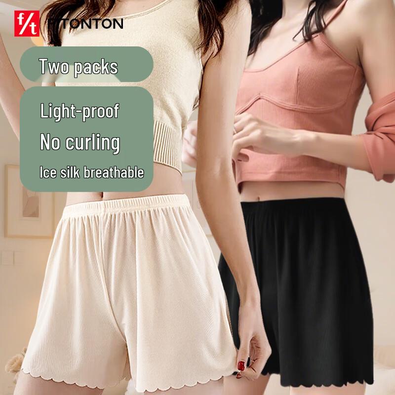 FitonTon Women s Ice Silk Safety Shorts XL