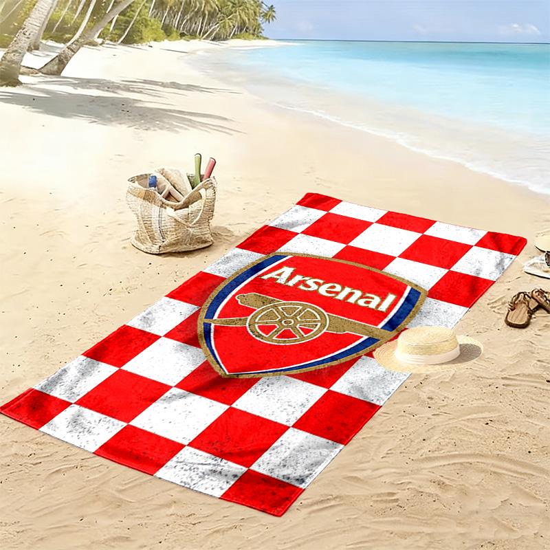 Asciugamano da Spiaggia con Stampa Arsenal Football Club, Asciugamano Grande Morbido ad Asciugatura Rapida per Spiaggia Campeggio Nuoto