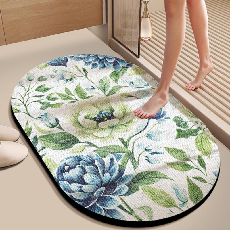 Anti-skid Mats for High-grade Sense Bathroom Bibulous Fast-drying Diatom Mud Mats for Bathroom