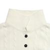 2026 Autumn/Winter Sweet College Style White Bow Embroidered Lapel Cable Knit Sweater