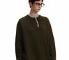 Unisex Retro Henley Neck Knit Sweater - Casual Autumn Pullover
