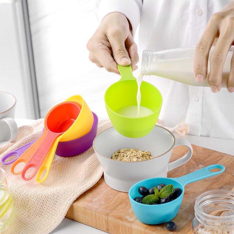 12Pcs Multipurpose Measuring Spoon Coffee Powder Spice Measure Scoop Foldable Sugar Flour Measure Cup Plastic Measuring Tool Set