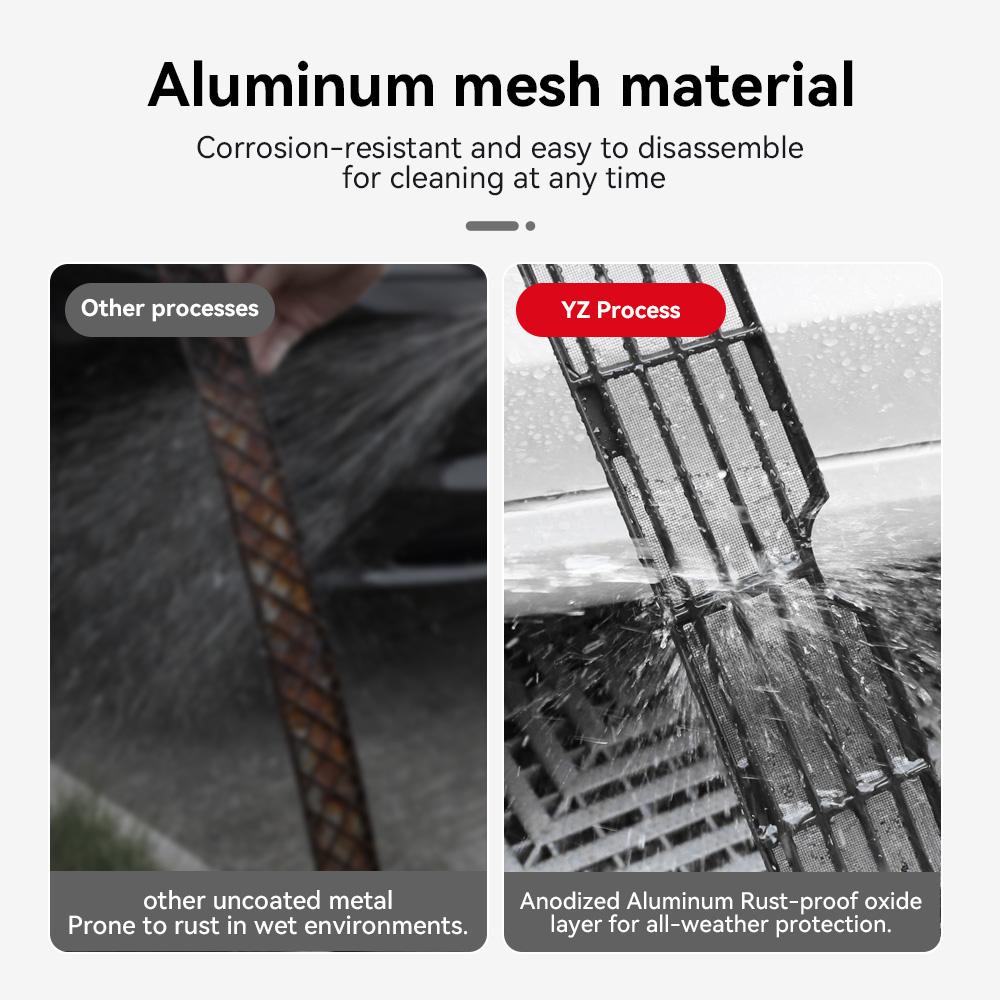 ALP1 YZ for Tesla Model Y Juniper Front Protective Grille Guard Aluminum Alloy Magnetic Grille Anti-Insect Mesh Vehicle Accessories
