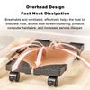 Computer Tower Stand Adjustable Mobile CPU Bracket with Universal Wheel Stainless Steel PC Tower
