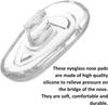 2/200Pcs Oval Eyeglass Nose Bracket Women Men DIY Clear Non-Slip Silicone Nose Pads Fashion Comfortable Daily Soft Nose Bracket