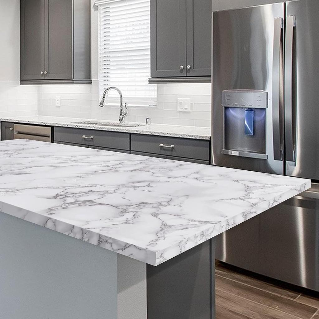55/40cm Width Marble Wallpaper Contact Paper Waterproof Oil-proof Wall Stickers PVC Self Adhesive Kitchen Countertop Home Design
