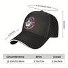 1Pc Of New Summer And Autumn Adjustable Vintage Baseball Cap For Couples, Featuring A Top Gun Pilot Print. This Breathable Black
