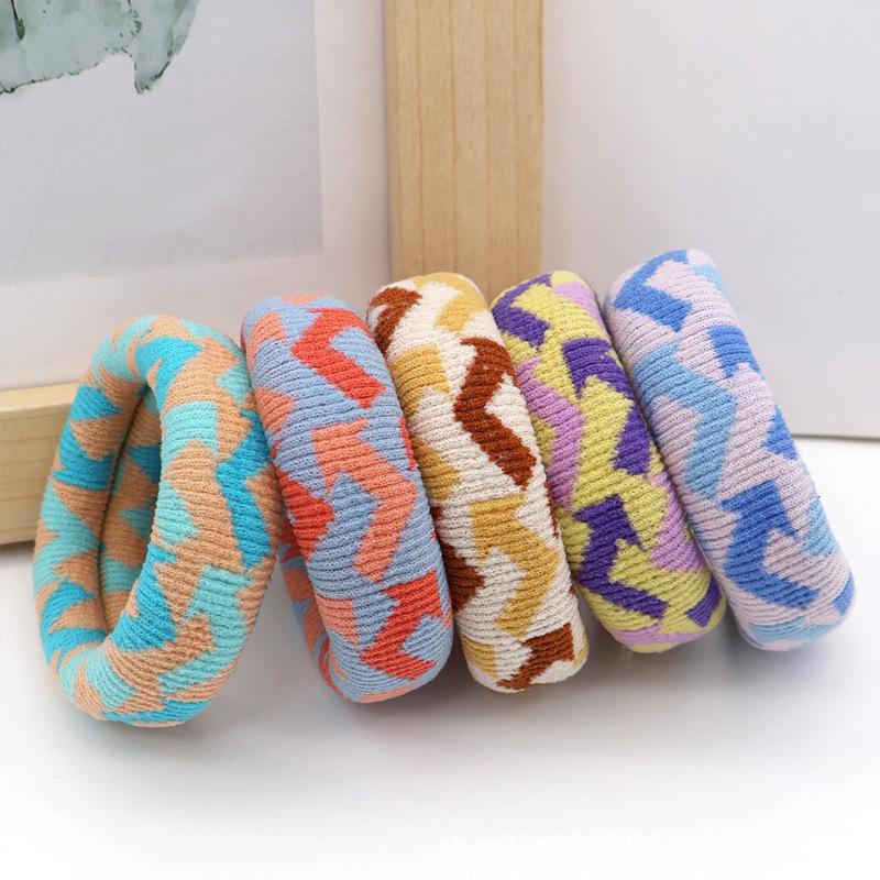 5 Pcs Simple Scrunchies Women Girls Elastic Hair Rubber Bands Accessories Tie Hair Ring Rope Headdress Headwear Ponytail Holder