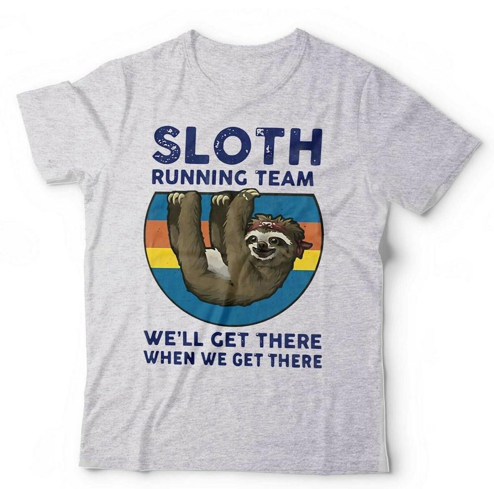 Sloth Tshirt Running Team Unisex Kids Funny Lazy Relax Cute Humour Work Out