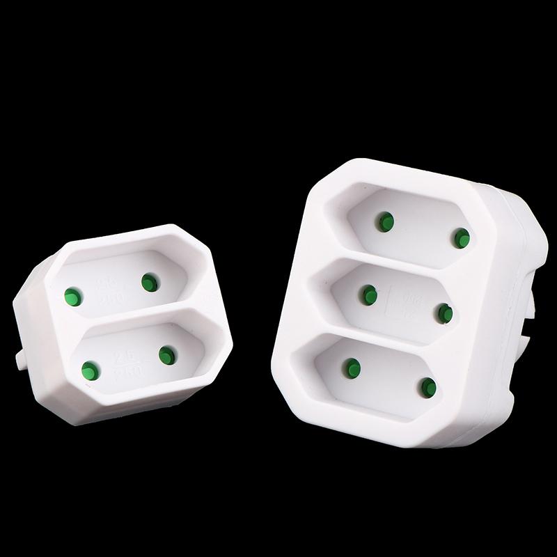 Eu Conversion Plug 1 To 2 / 1 To 3 Way European Standard Power Adapter Socket Travel Plugs Ac 250V
