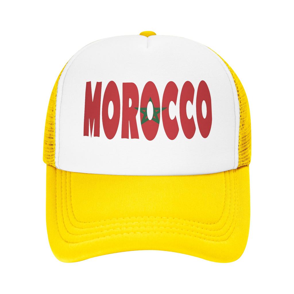 Unisex Women Morocco Flag Map Trucker Hat Vintage Mesh Baseball Cap Snapback Caps  Hats Sun Caps Adjustable Golf Hats Summer