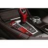 For BMW X3 F25 X4 2011-2017 Red Carbon Fiber Middle Console Button Frame Decor