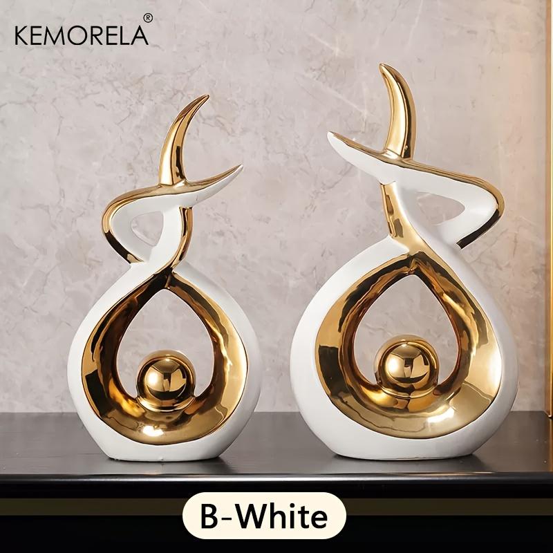 

Керамическая статуэтка, изысканный домашний декор, современная абстрактная художественная статуя, украшения, скульптура, украшение для гостиной, центральный элемент стола