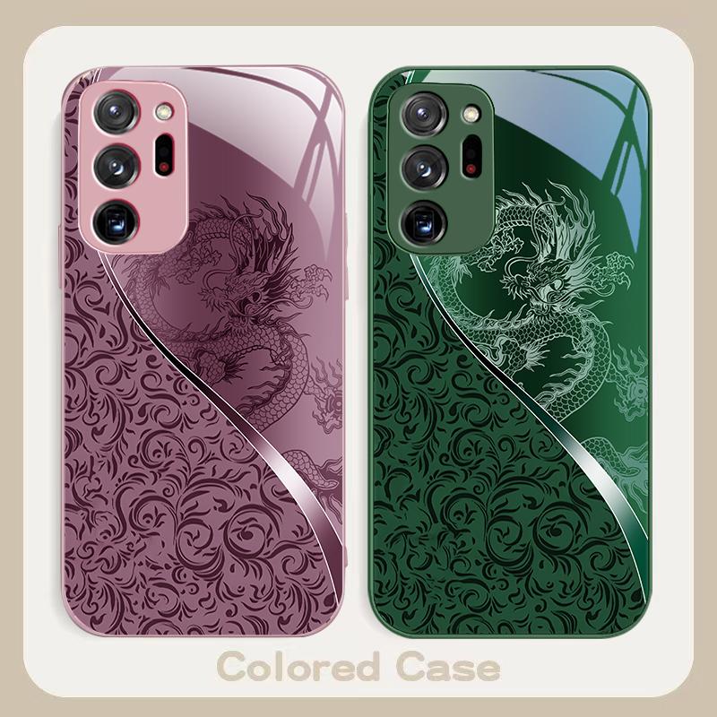 Drachen Totem Rose Lila Für Samsung A01 A02 03 Core 04 05 06 10 12 13 14 5G 15 16 M02 12 Note 8 9 10 20 Glas Ultra Handyhülle