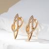Sparking Micro-Set Natural Zircon Dangle Earrings For Women Fashion  Rose Gold Color Unique Design Daily Fine Jewelry