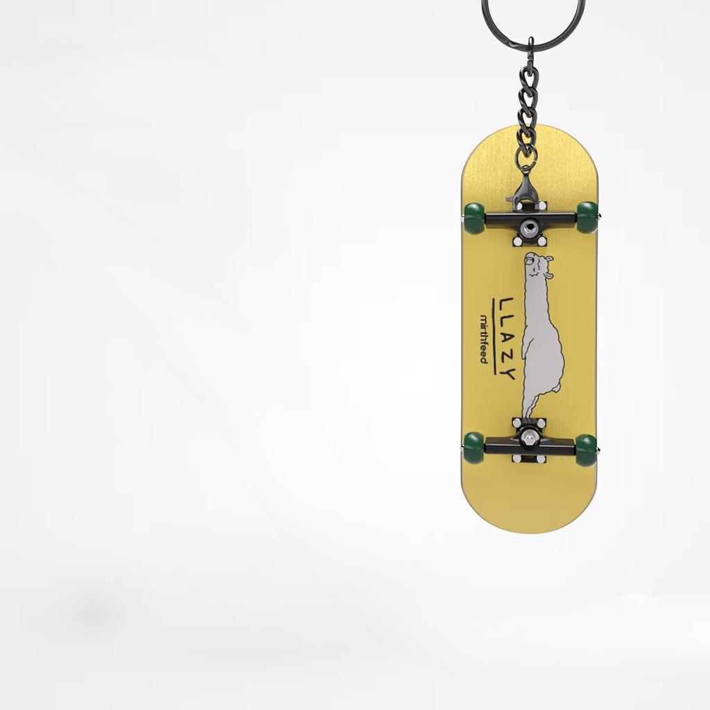 Mini Fingertip Skateboard Keychain With Bearing Professional 5 Layer Maple Wood Skateboard Stress Relief Toys Children's Gifts