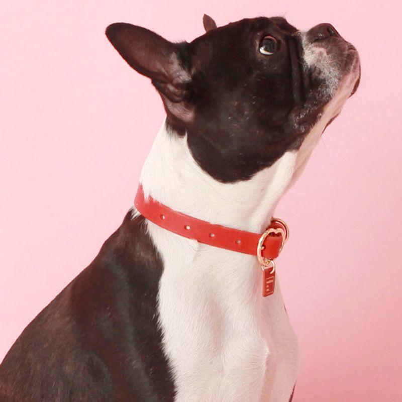 MAISON DE MIU Heart Pendant Collar - Red