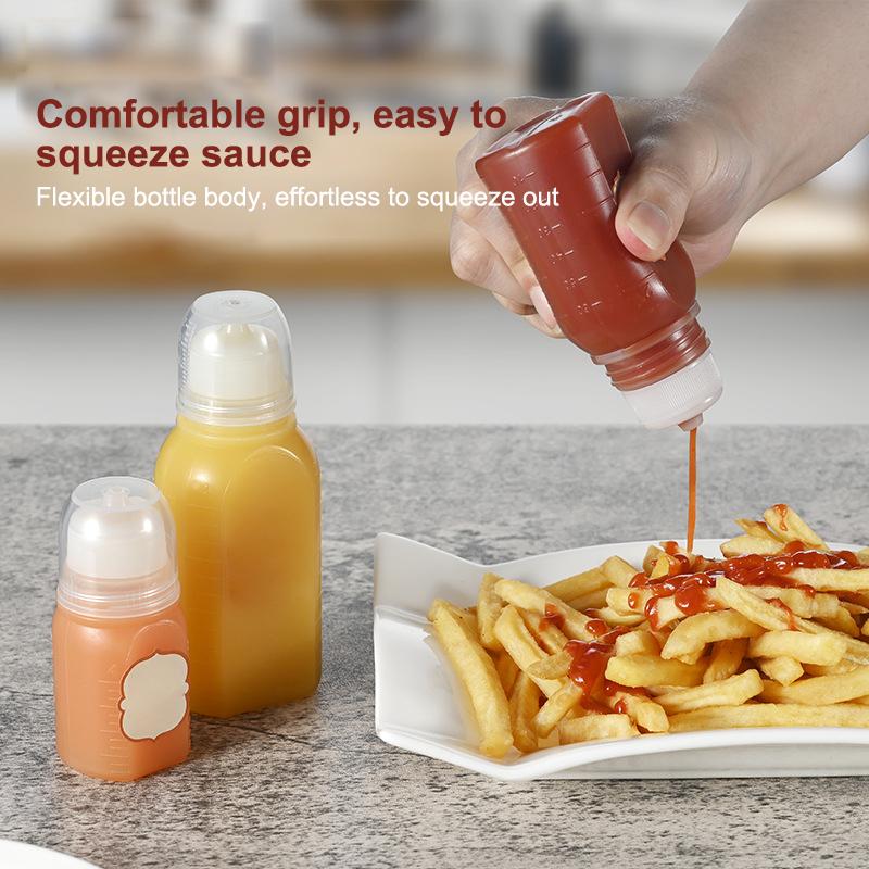 30/60/100ml Mini Frascos Squeeze Ketchup Condimento Molho Frasco Mel Mostarda Molho para Salada Recipiente para Bento Cozinha