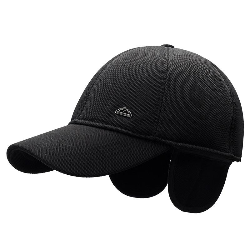Hat Winter Men'S Warm Woolen Cap Casual Ear Cap Middle-Aged And Elderly Baseball Cap Outdoor Thickened Cotton Cap