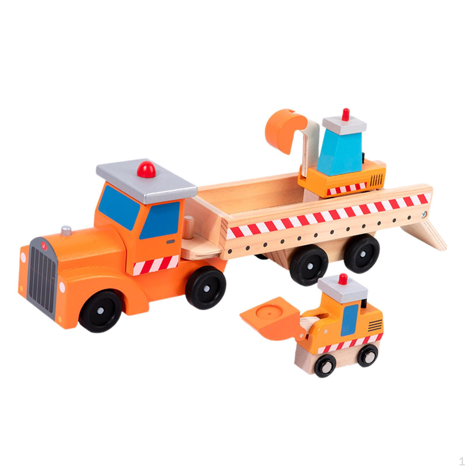 Wooden Transport Toy Truck Vehicle Toys Educational Toy, for Ages 3+Kids
