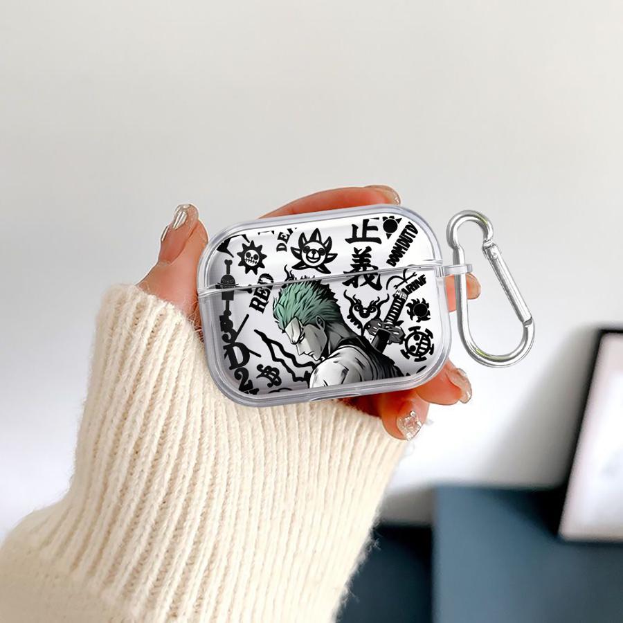 Anime Ones Pieces Luffy Zoro Klare Kopfhörerhüllen Abdeckung für Airpods Pro 1 Pro3 4 3 2 Pro2