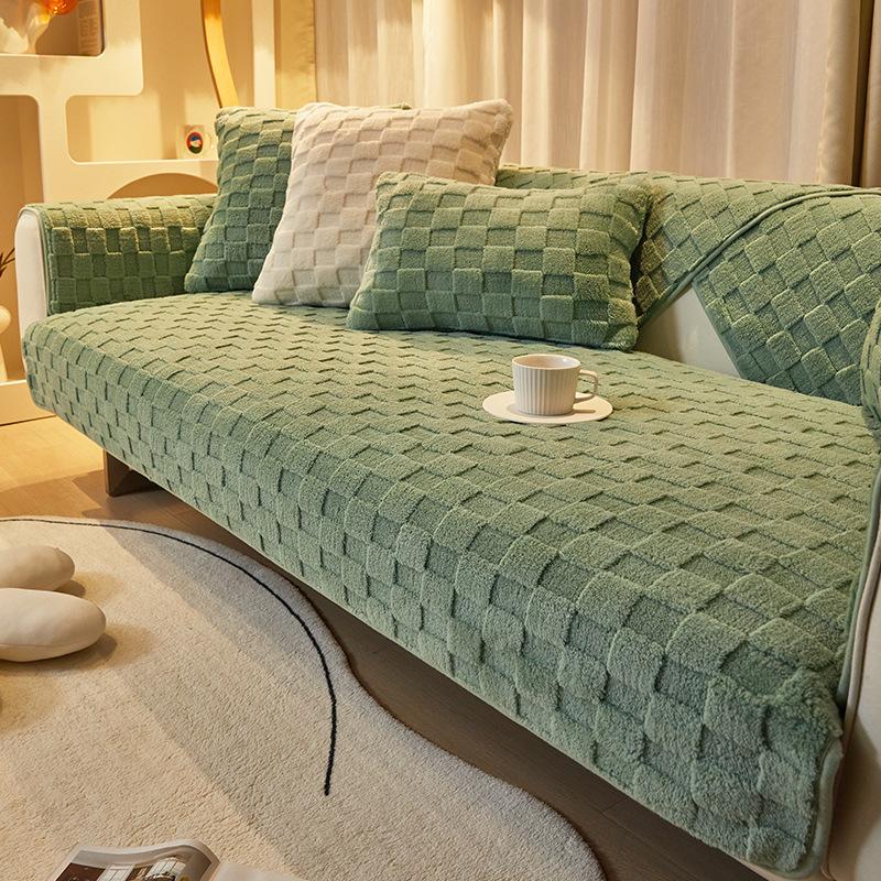 Zimní plyšová zesílená podložka na pohovku Nová protiskluzová univerzální potah na pohovku Four Seasons Moderní minimalistický Univerzální podsedák All Inclusive