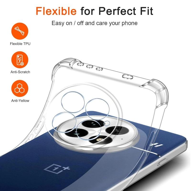 TPU gjennomsiktig deksel for OnePlus 13 One Plus 13R beskyttelsesdeksel Fire hjørner Støtsikker støtfanger Coque Fundas
