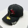 And Women Interesting Letter Print Embroidery Baseball Caps Sun Protection Bottle Opener All-Match Niche Style Peaked Hats Personalized Trendy Ins