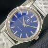 VINTAGE FAVRE LEUBA SEA KING HAND-WINDING SWISS MENS BLUE DIAL WATCH A703801-1 R213f-a703801