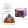 6.5cm Pyramid Resin Crystal Epoxy Glue Crafted Hirback Pattern Home Crafts Desktop Office Decorations Gifts