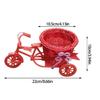 Creative Woven Bike Planter Basket Outdoor Indoor Decoration Holder Fit Bicycles Handlebars Or Tabletop Display
