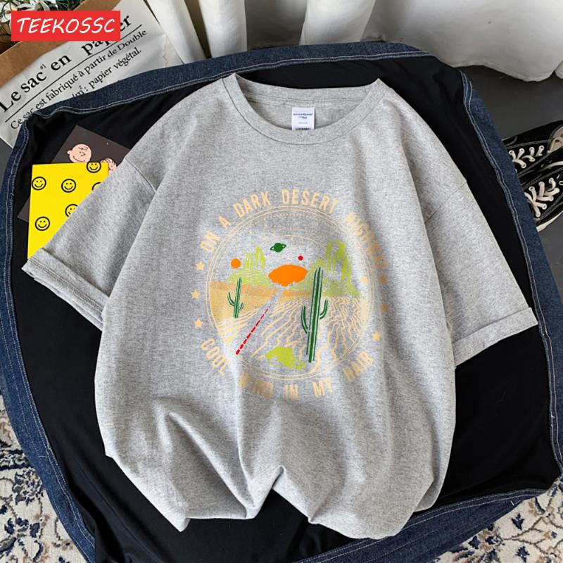 On A Dark Desert High Way Cool Wind In My Hair Mens Tees Lovely XS-Xxxl T Shirt Kawaii Casual T Shirts Holiday Street Streetwear