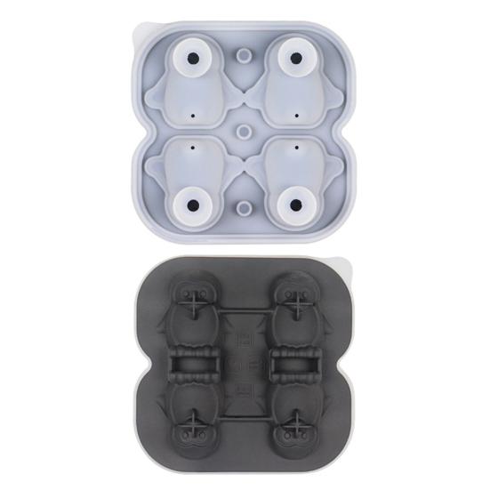 Penguin Shaped Ice Cube Trays 3D Ice Cube Mold Easy Release Slow Melting Ice Maker for Whiskey Cocktails Brandy Coffee