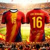 2026 New Hot Sale Spain Football Jersey Fan Collection Edition Breathable Quick Dry Casual Sportswear Men Women Family Kids Tees