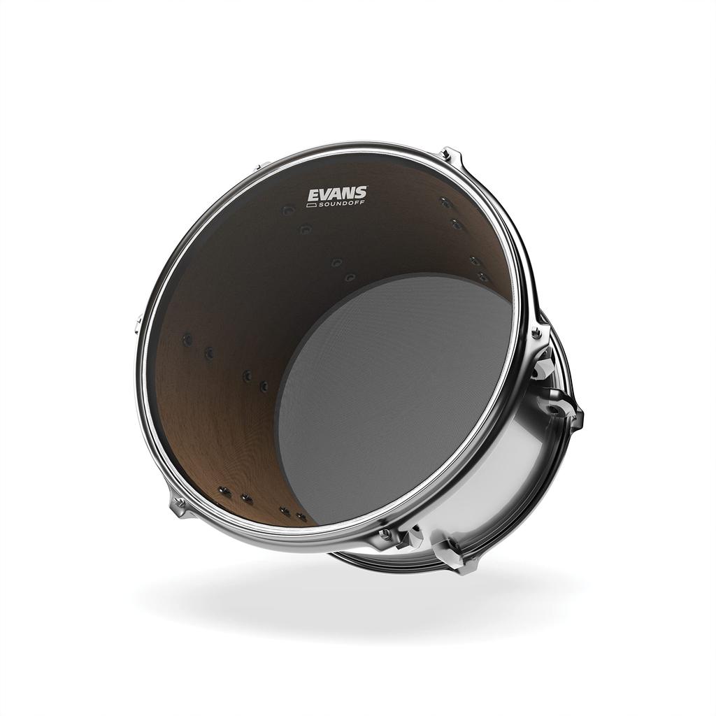 EVANS SoundOff Drumhead TT14SO1 14 High Black Mesh Material Inch, Sound-proof,