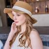New outdoor sunshade flat top straw hat street shot travel fashion women's retro sun hat