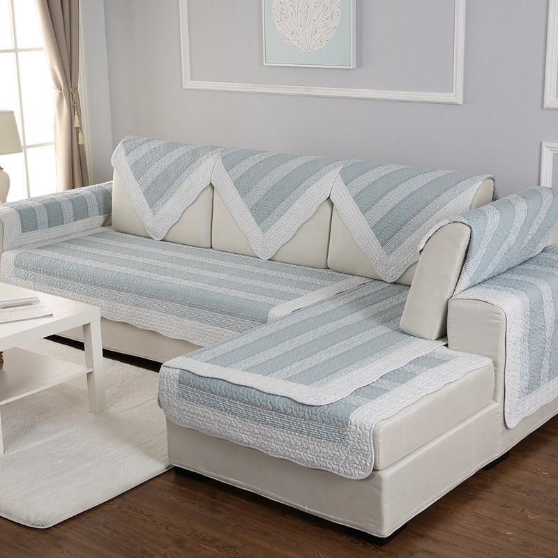 Fyra säsonger Universal Bomullstyg Tryckt Halkfri Soffdyna Koreansk Pastoral Tvättat Sofföverdrag Soffhandduk Överdrag Fullt Överdrag