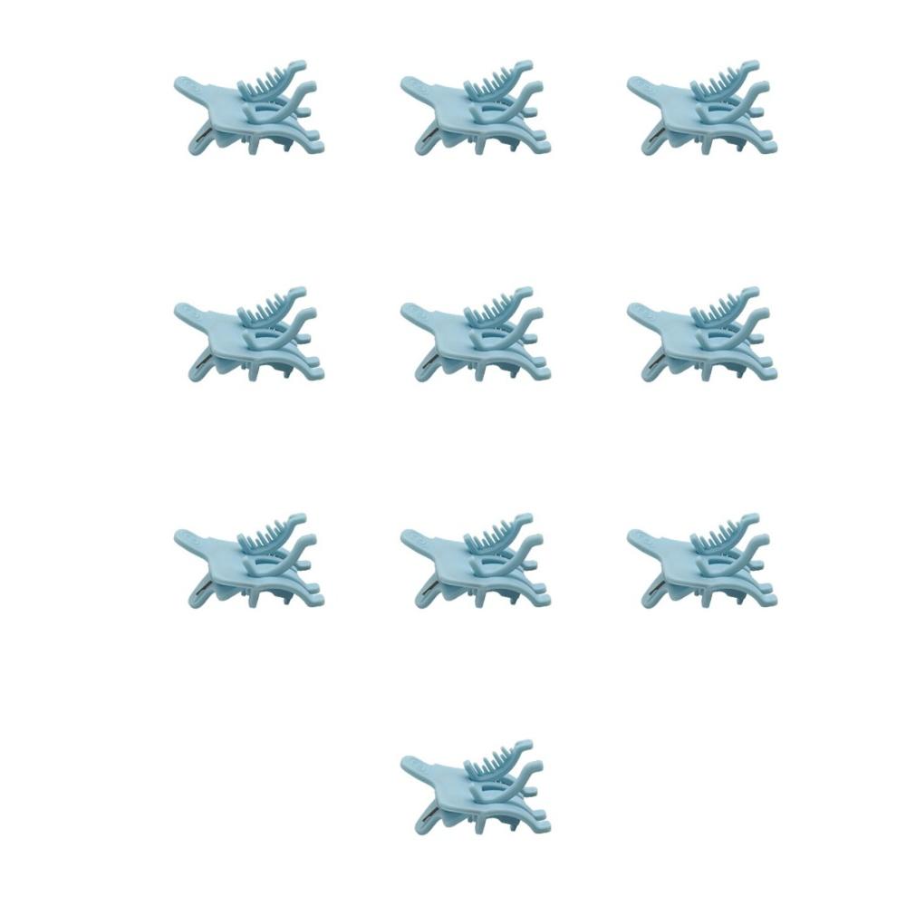 

10 шт. многоразовые зажимы для укладки волос, парикмахерские бигуди, заколки для волос, мужские волосы 10Pcs Blue L