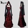 [You're My Secret] Women's Dress Cosplay Vampire Halloween Carnival Party Adult Costume Medieval Retro Gothic Hoodie Witch Robe