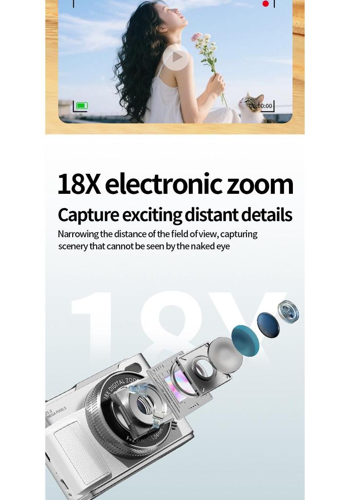 High-Definition Mirrorless Digital Camera with Flip Screen for Campus Parties