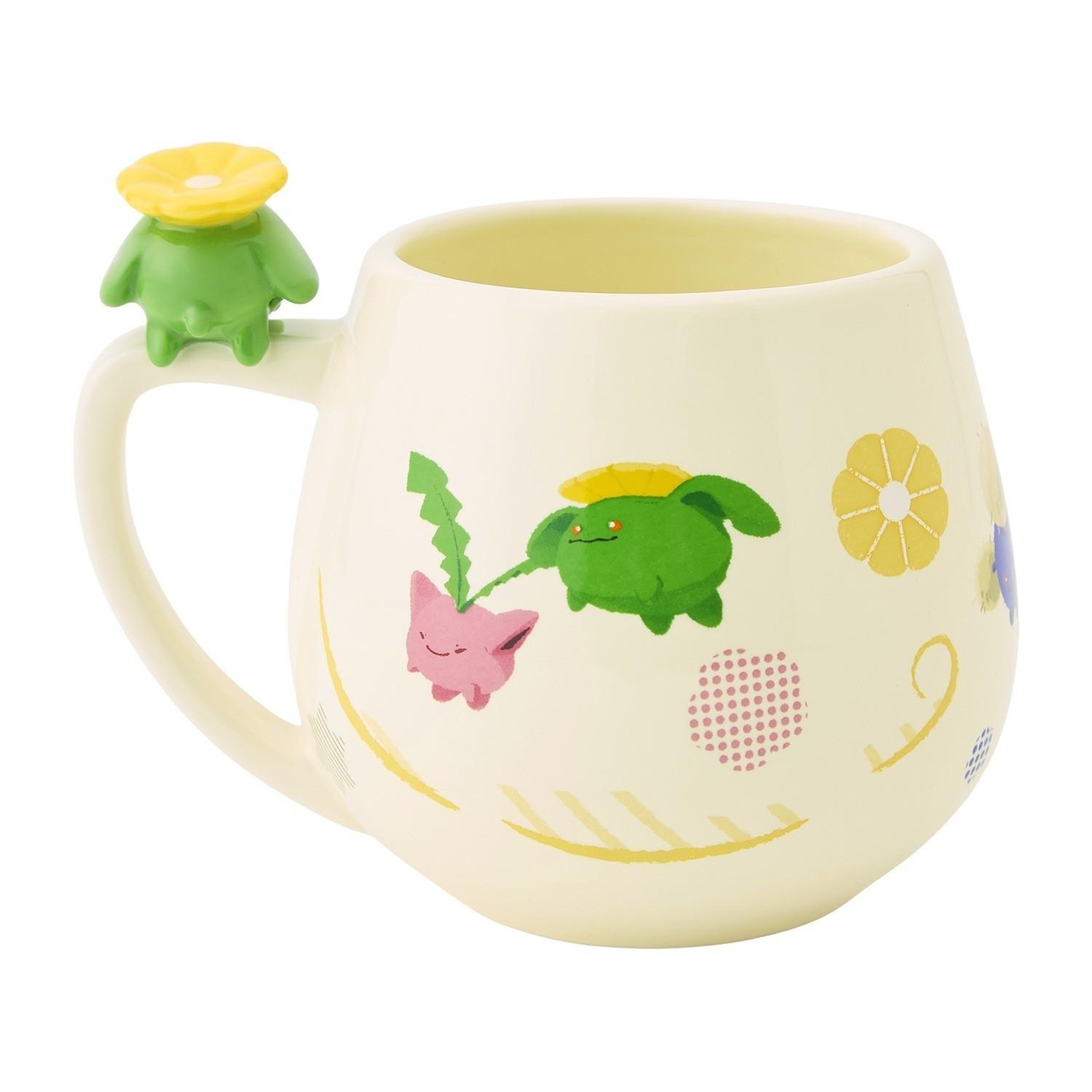 Pokemon Center Wind Blooms Skiploom Mug 410ml Ceramic Swaying Flower Design